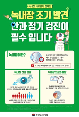 한국녹내장학회 '녹내장 바로알기 포스터'.