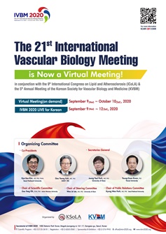 IVBM 2020 Poster(사진 2020 혈관생물학 국제학술대회(IVBM 2020) 사무국 제공).