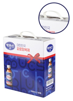 동아제약 박카스D, 20병 박스 패키지 '종이 손잡이'로 바꾼다.